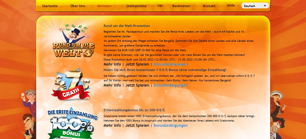 gratorama casino angebote